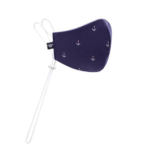 Kindermaske Anchor / Blau Gestreift - wendbar